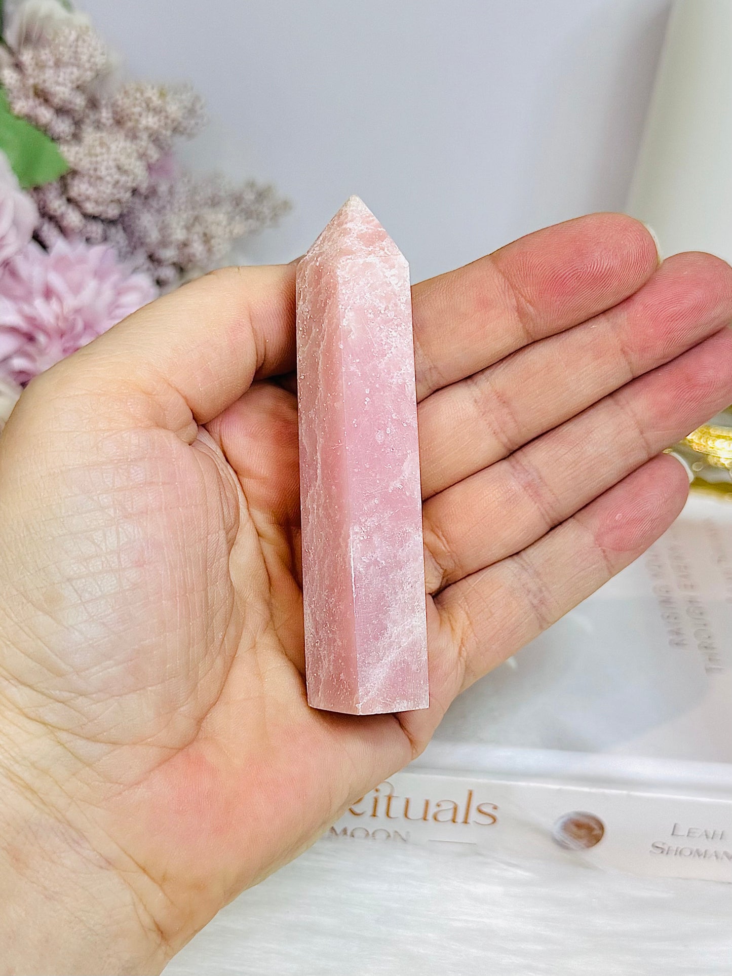 Pink Opal Tower 8.5cm