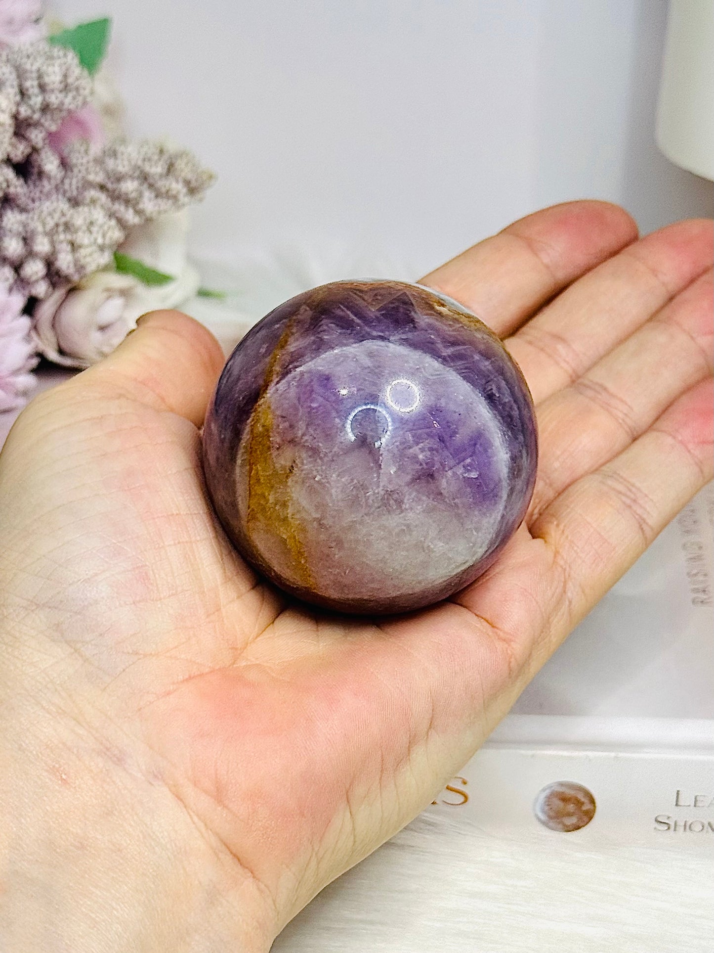 Crazy Lace Amethyst Sphere On Stand 210g