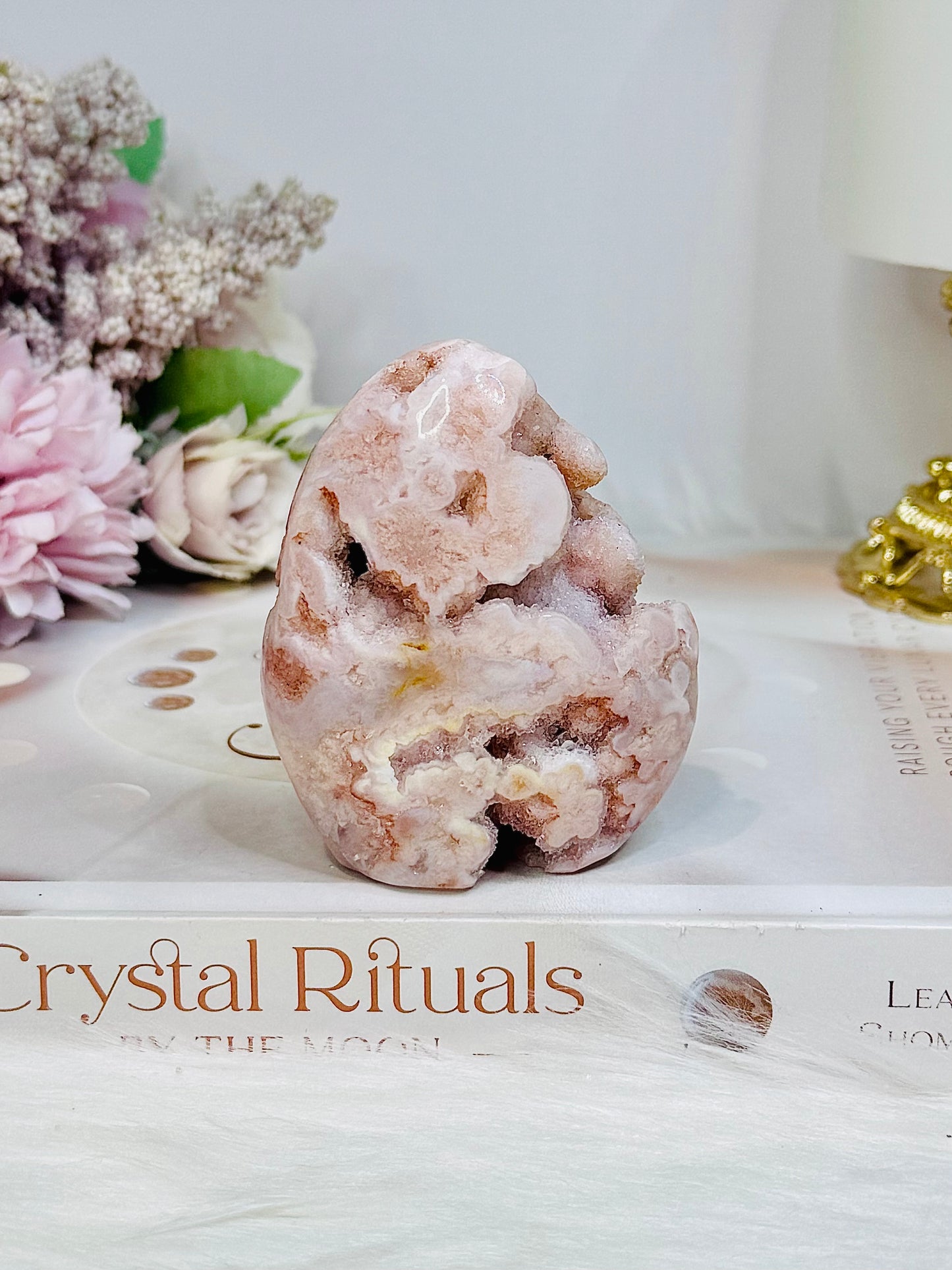 High Grade Druzy Flower Agate Freeform 7cm