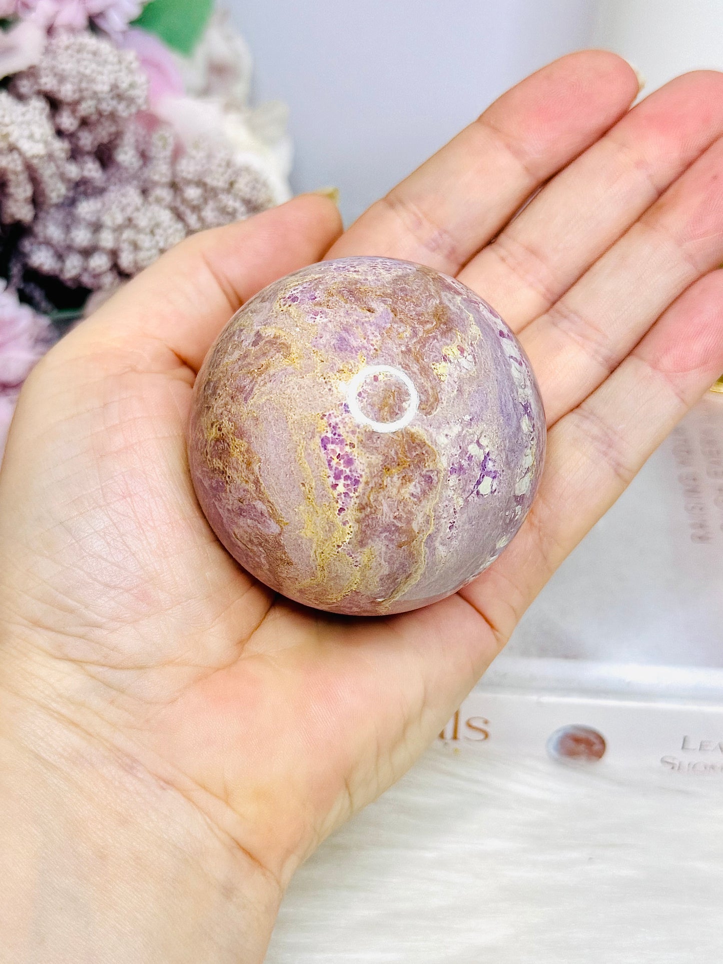 Rare Phosphosiderite Sphere On Stand 246g