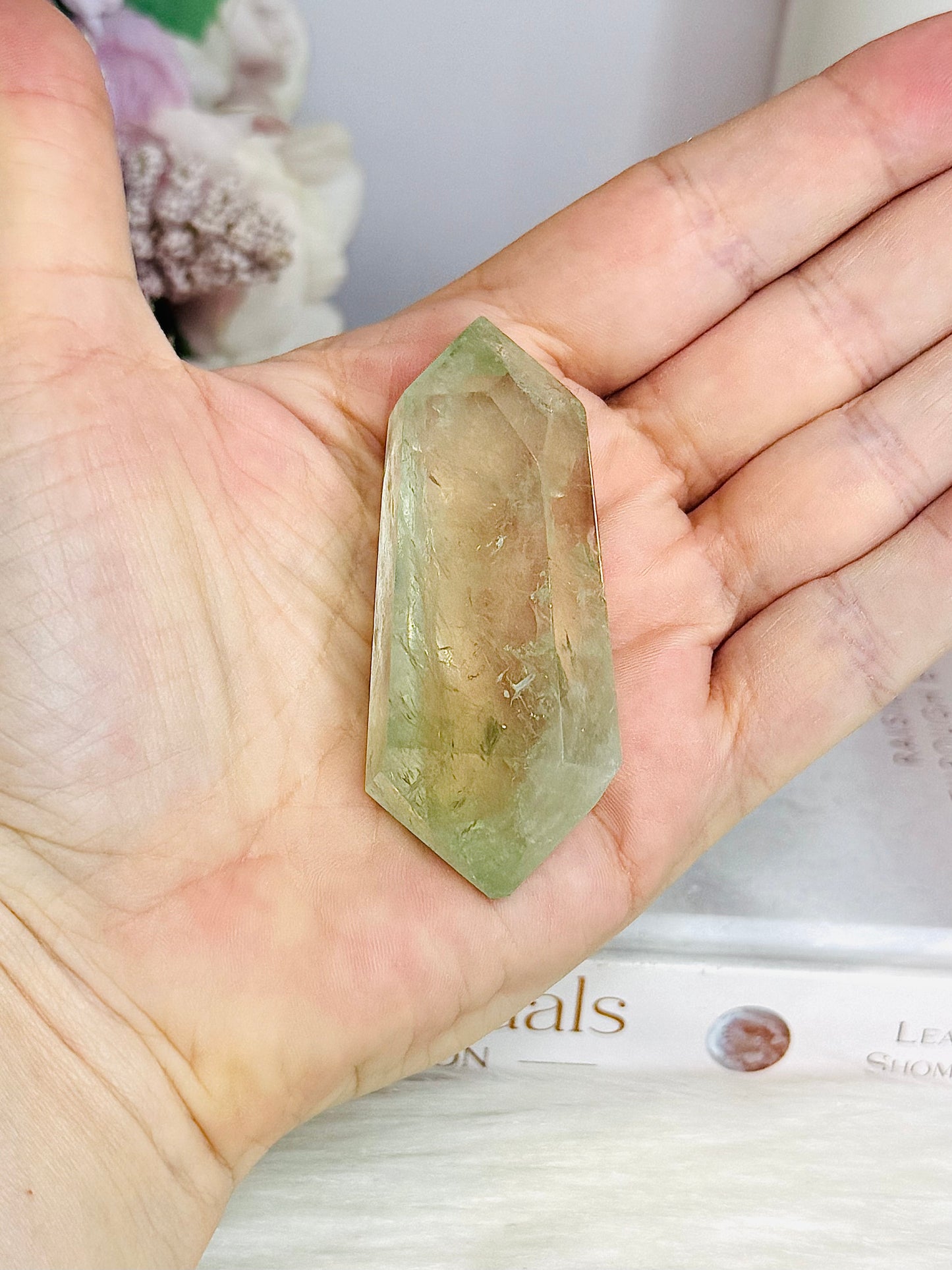 Prasiolite | Green Amethyst Double Terminated Point 7cm