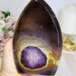 Large Druzy Agate Amethyst Carved Freeform 16cm