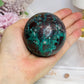 Large Natural Chrysocolla Sphere on Stand 327g