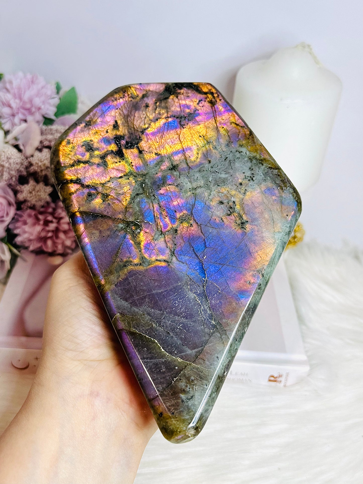 Exquisite Polished Labradorite Freeform 17cm 1.19KG