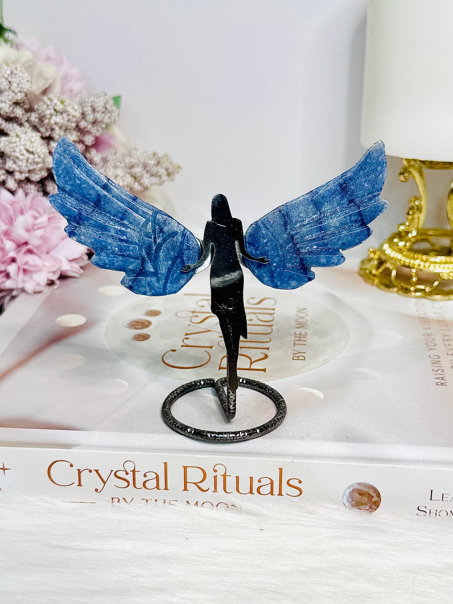 Blue Aventurine Angel Wings 9cm