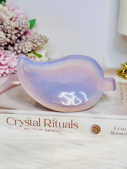 Pink Opalite Leaf Bowl 11cm