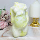 Large Lemon Serpentine Jade Pregnant Woman Carving 15cm 1.02KG