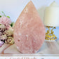 Absolutely Perfect Large Chunky 15cm Pink Amethyst Druzy Carved Flame | Freeform