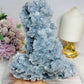 Large Natural Raw Sparkling Crystal Cluster on Stand 17cm 751g