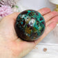 Large Natural Chrysocolla Sphere on Stand 327g