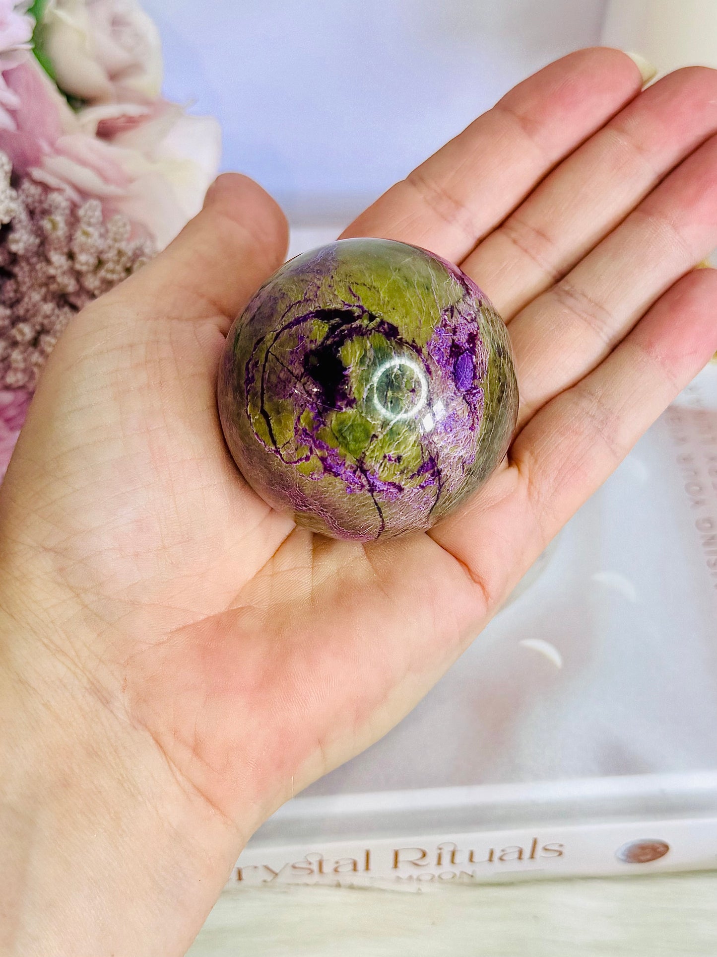 ⚜️ SALE ⚜️ Rare & Gorgeous Stitchtite | Atlantisite Sphere 5.5cm On Stand