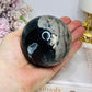 Natural Volcano Agate Druzy Sphere UV Reactive On Stand 445g