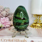 Large Moss Agate Egg on Stand 273g