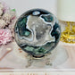 High Grade Druzy Moss Agate Sphere on Stand 1.09KG