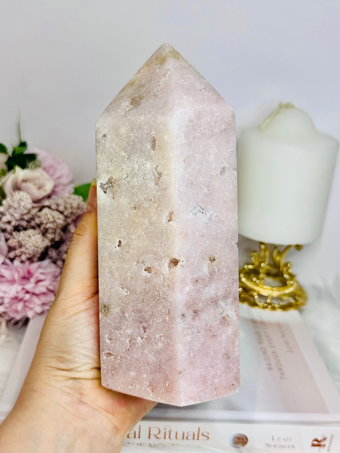 Large Chunky Pink Amethyst Druzy Tower 17cm 1.16KG