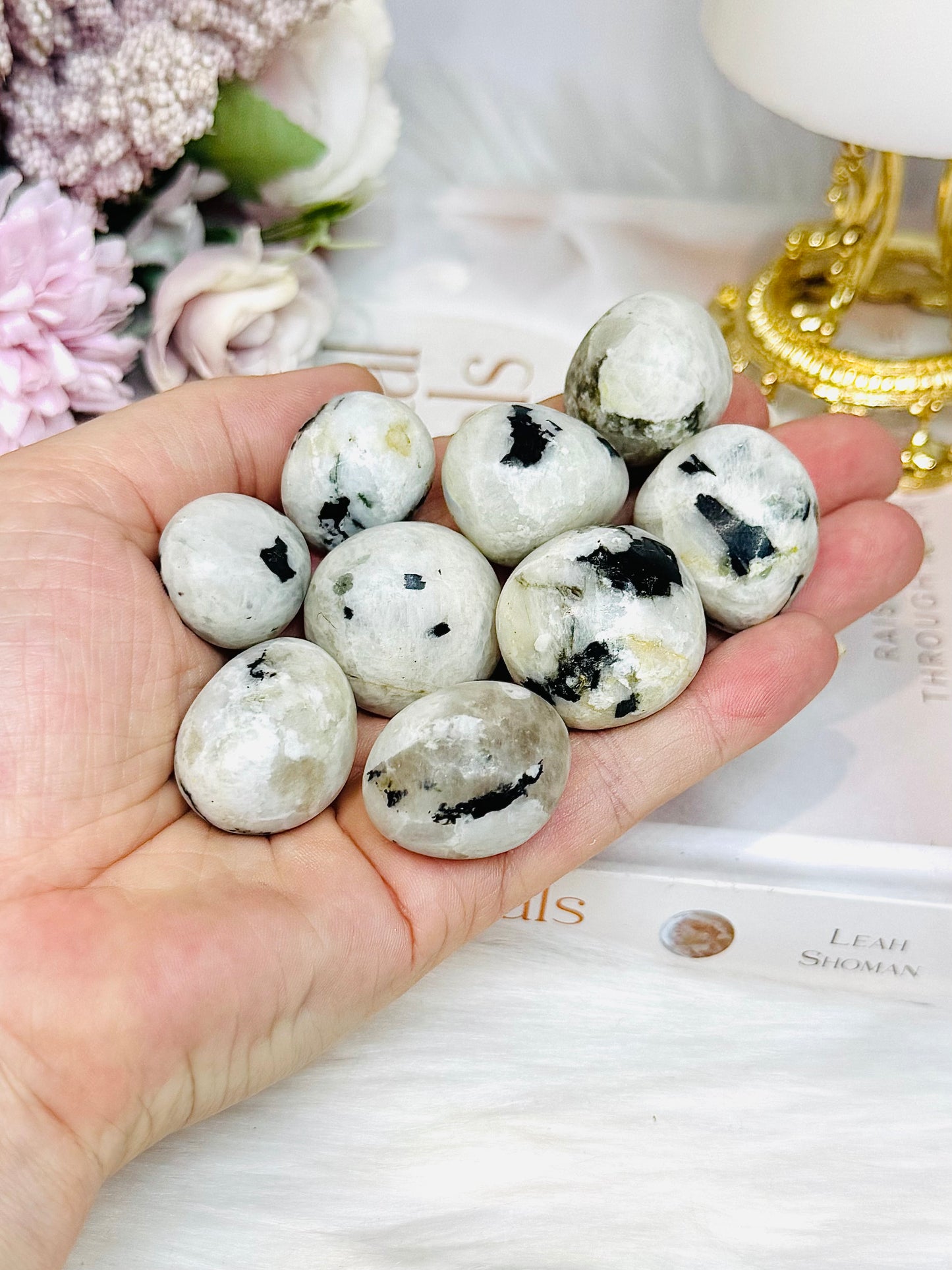 Rainbow Moonstone Tumble Stones $5 each
