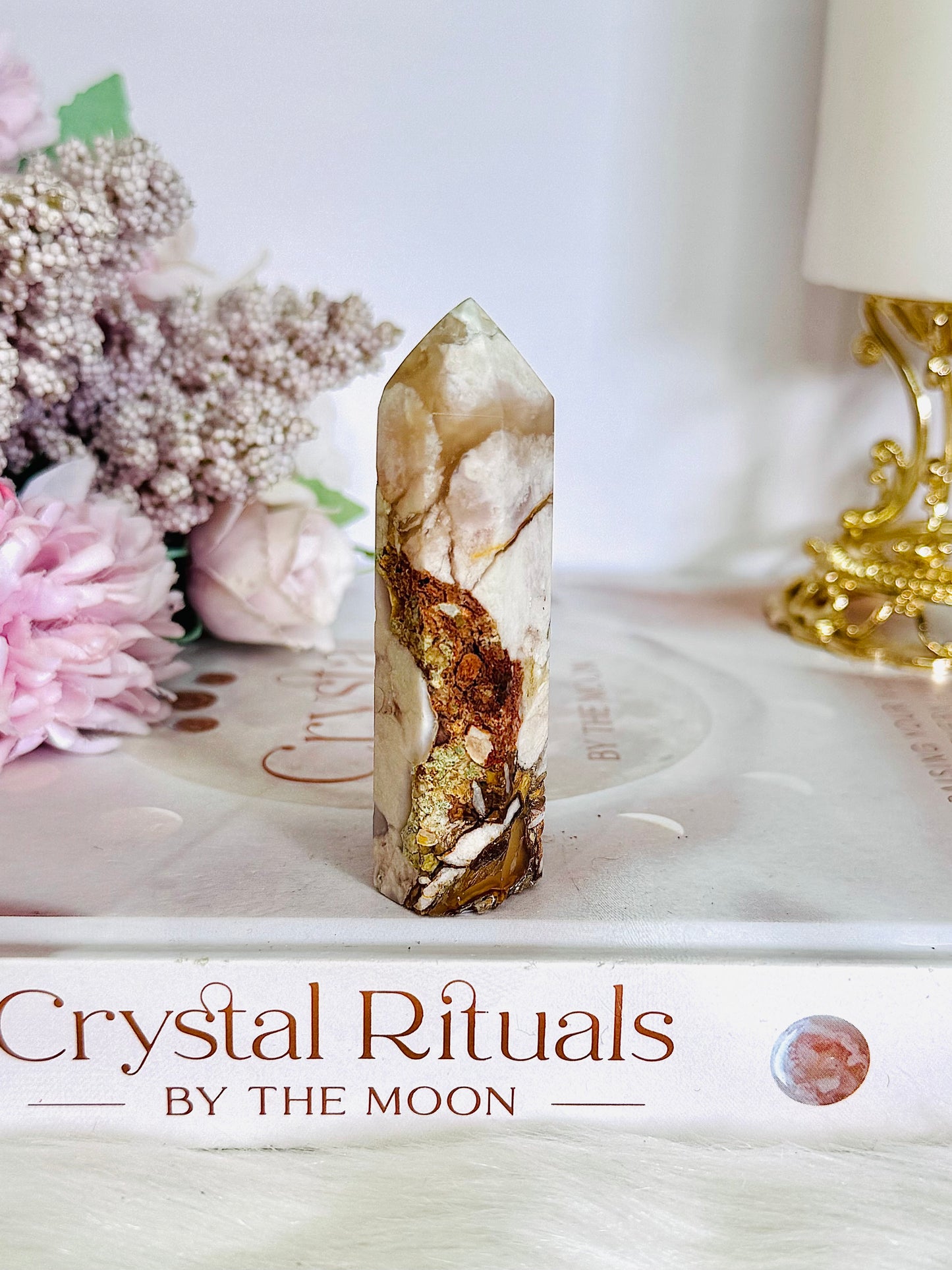 Flower Agate Tower | Point 7cm