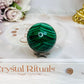 Natural Malachite Sphere on Stand 125g