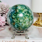 Large Moss Agate Druzy Sphere on Stand 756g