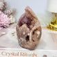 Druzy Pink Amethyst Freeform | Flame 10cm 239g