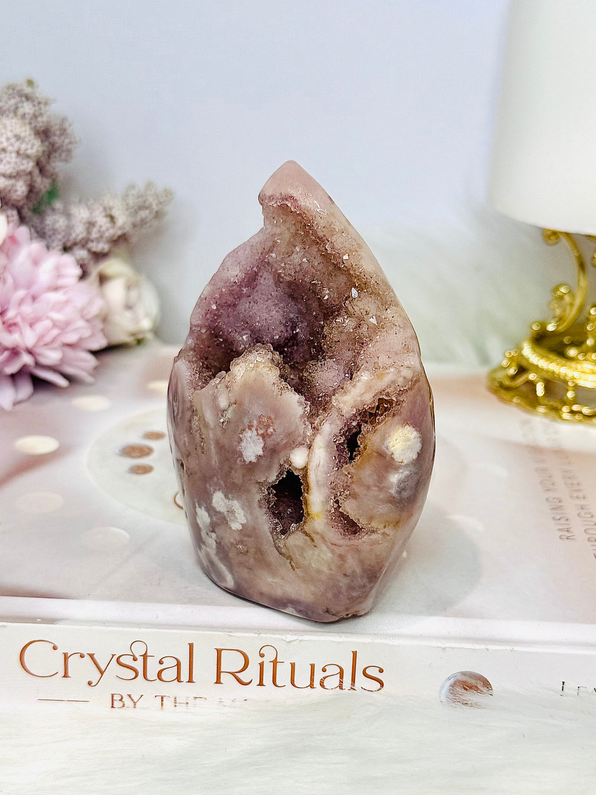 Druzy Pink Amethyst Freeform | Flame 10cm 239g