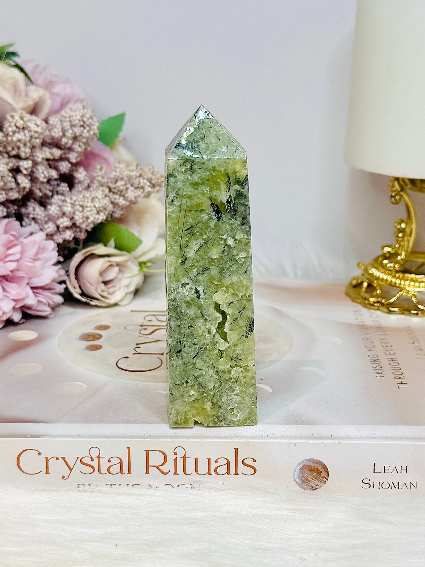 Prehnite Druzy Tower 10cm