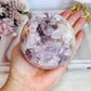 Classy & Fabulous High Grade Pink Amethyst Druzy Sphere On Stand From Brazil 702grams