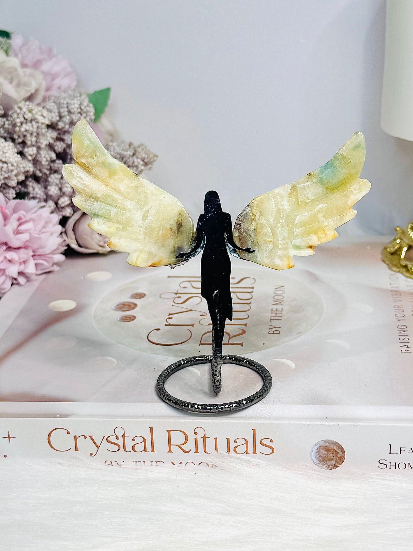 Sky Blue Quartz Angel Wings 9cm