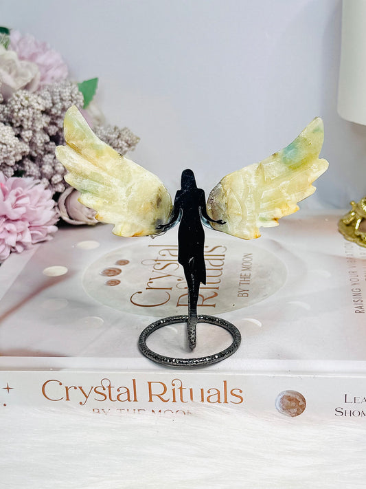 Sky Blue Quartz Angel Wings 9cm