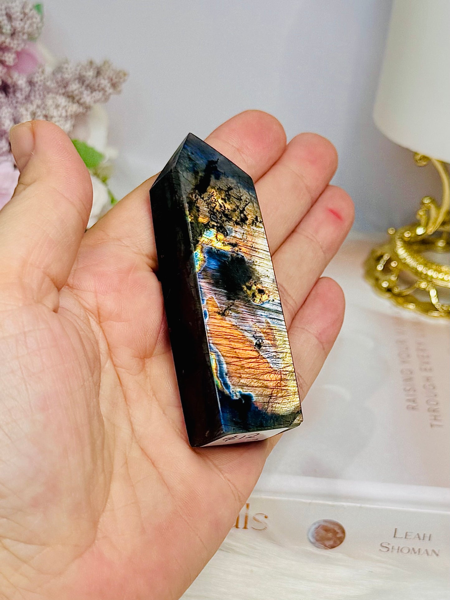 High Grade Labradorite Tower Full of Flash 8cm
