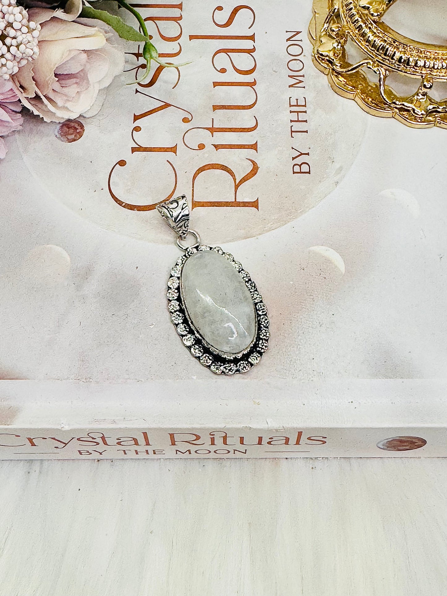 Beautiful Large Moonstone Pendant In Gift Bag