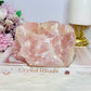 Large Chunky 1.2KG 14cm Angel Aura Rose Quartz Candle Holder