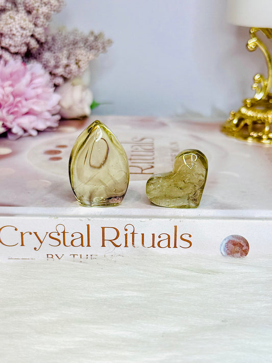 Small Citrine Freeform & Heart Set