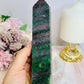 Ruby in  Fuchsite Tower 15.5cm UV Reactive
