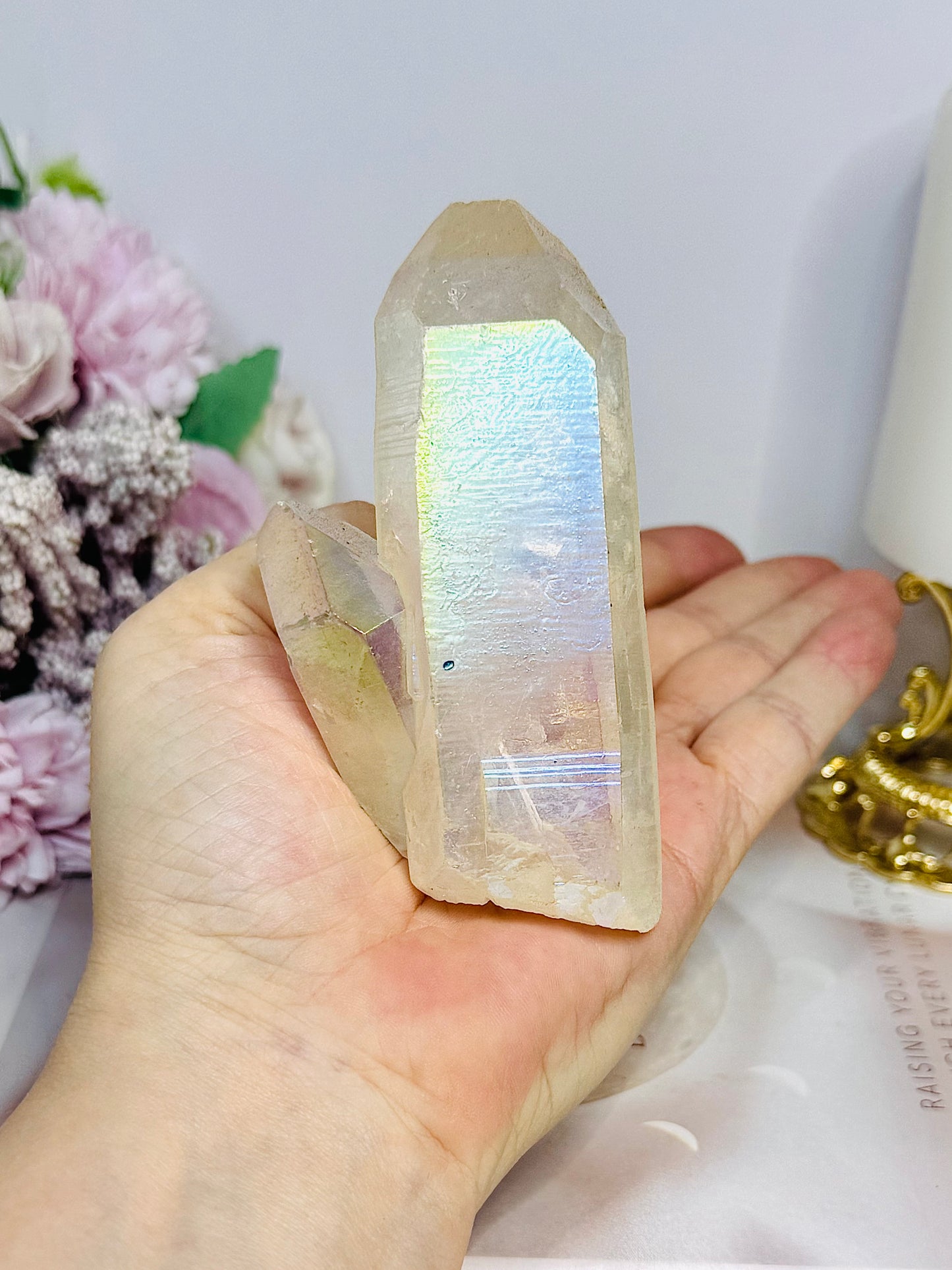 Angel Aura Clear Quartz Point 9cm