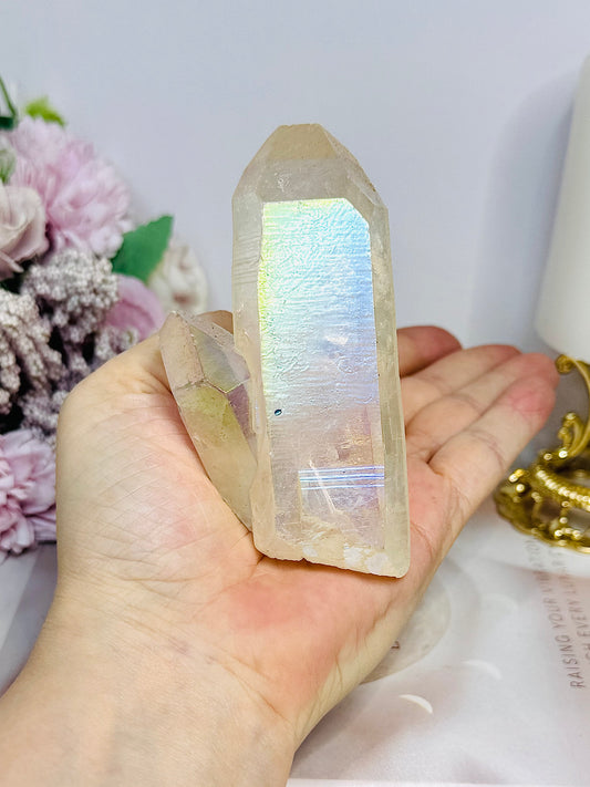 Angel Aura Clear Quartz Point 9cm