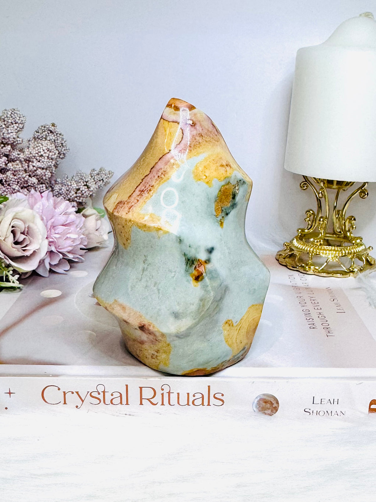 Polychrome Jasper Carved Flame | Freeform 11.5cm 648g