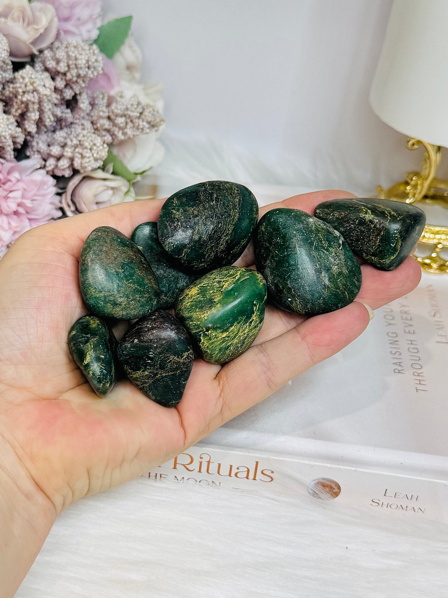 Natural Emerald Jasper Tumbles $4 each
