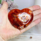Carnelian Puffy Carved Heart 7cm