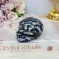 Purple Root Fluorite Carved Skull 6cm