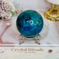 Absolutely Incredible High Grade Chrysocolla Sphere on Stand 329grams