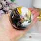 Large Mexican Crazy Lace Agate Druzy Sphere on Stand 449g