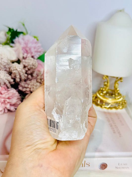 Natural Lemurian Clear Quartz Tower 11cm 399g