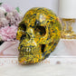 Huge Natural Stone Carved Realgar Skull 1.6KG