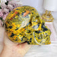 Huge Natural Stone Carved Realgar Skull 1.6KG