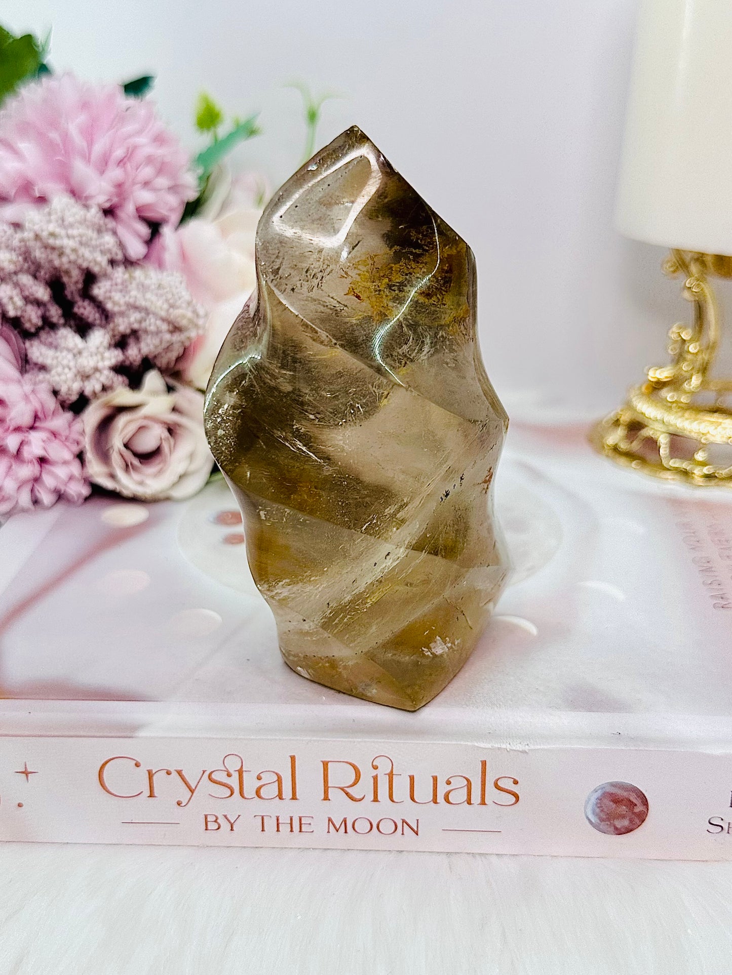 Supports Anxiety & Depression ~ Absolutely Incredible 351gram Smokey Quartz Flame From Brazil