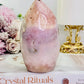 Large 12cm Chunky 537gram Druzy Pink Amethyst Carved Freeform