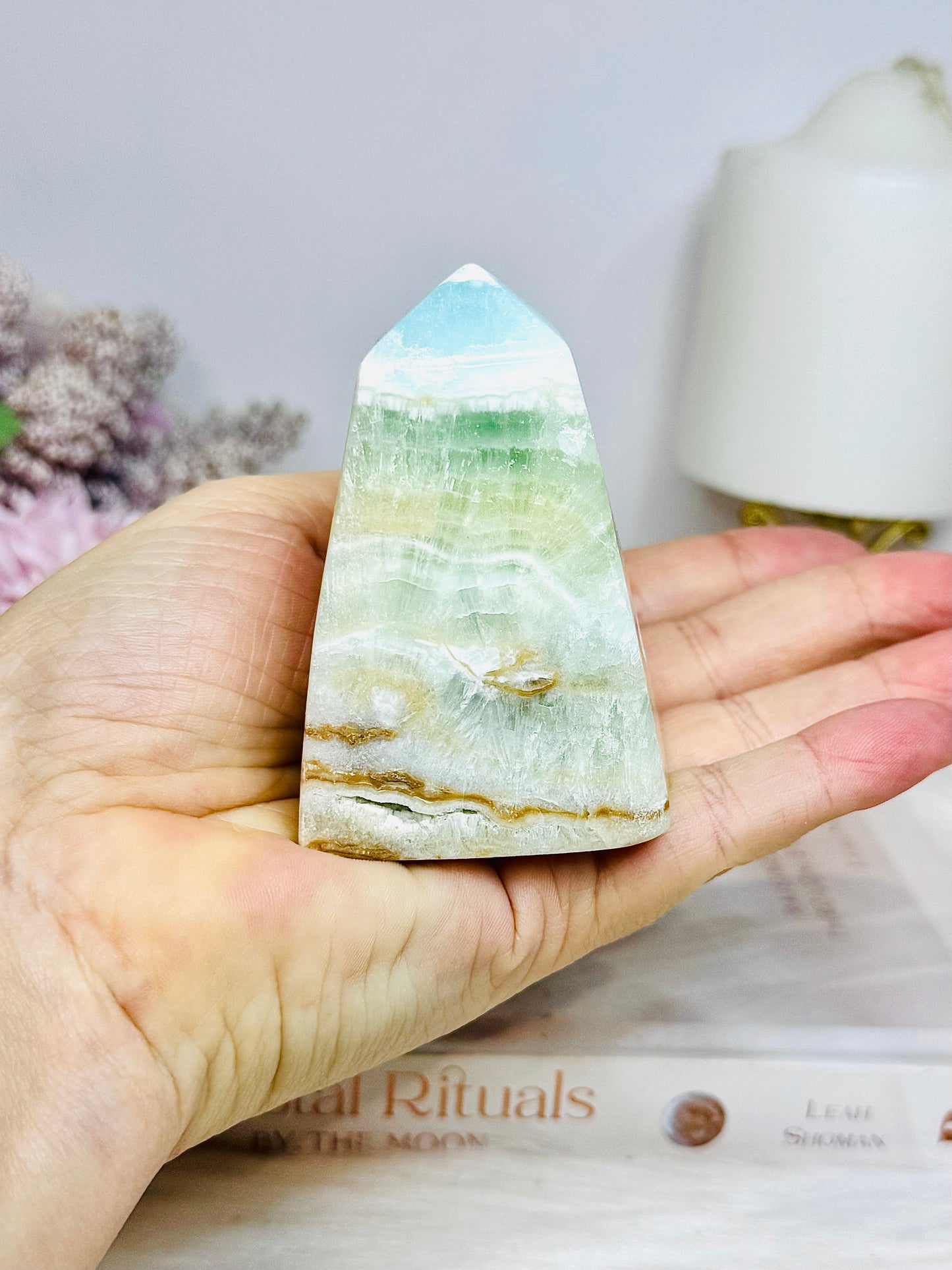 Caribbean Calcite Chunky Tower | Obelisk 207g