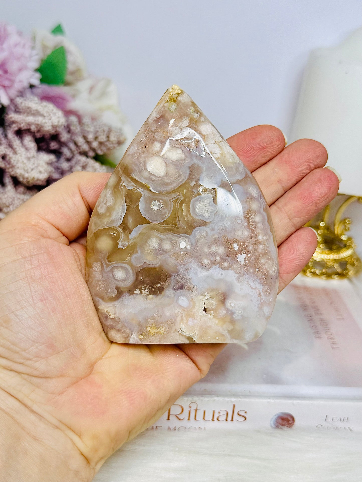 Flower Agate Freeform | Flame 10cm