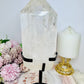 Large Clear Quartz Tower on Stand 24cm 952g
